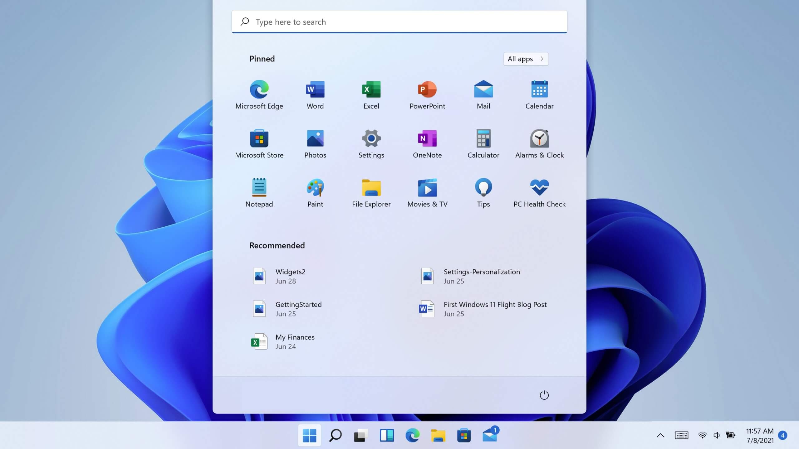 windows 11 Taskbar