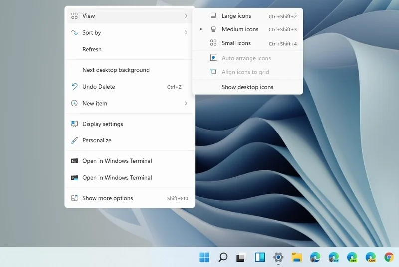 right click menu